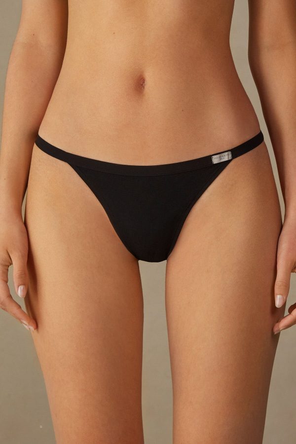Tangá Intimissimi String in Bavlnene Damske Čierne | SK-0692BVAKR