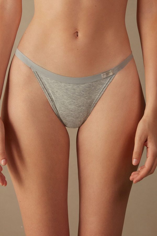 Tangá Intimissimi String in Bavlnene Damske Siva | SK-2604FHQMR
