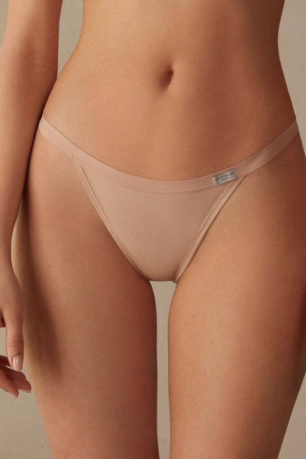 Tangá Intimissimi String in Bavlnene Damske Béžové | SK-3479MRFJQ