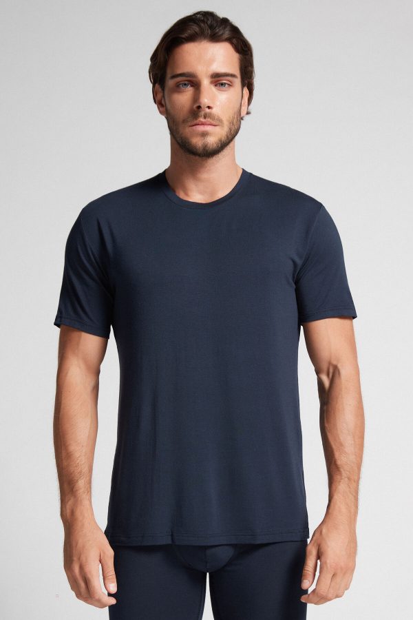Tricko Intimissimi Modal and Silk Panske Modre | SK-6438BWPOA