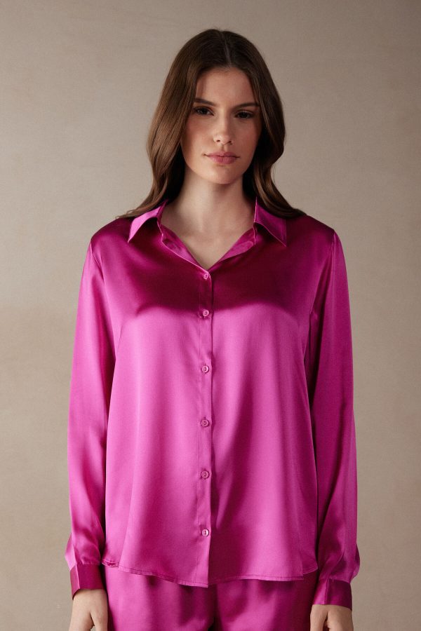 Tričko S Dlhým Rukávom Intimissimi Long Sleeve Silk Damske Ruzove | SK-7092OKLWR