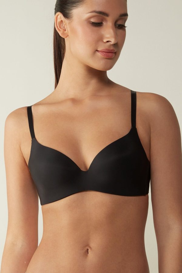 Trojuholníková Podprsenka Intimissimi Adele in Ultralight Microfiber Damske Čierne | SK-9053PHQIX