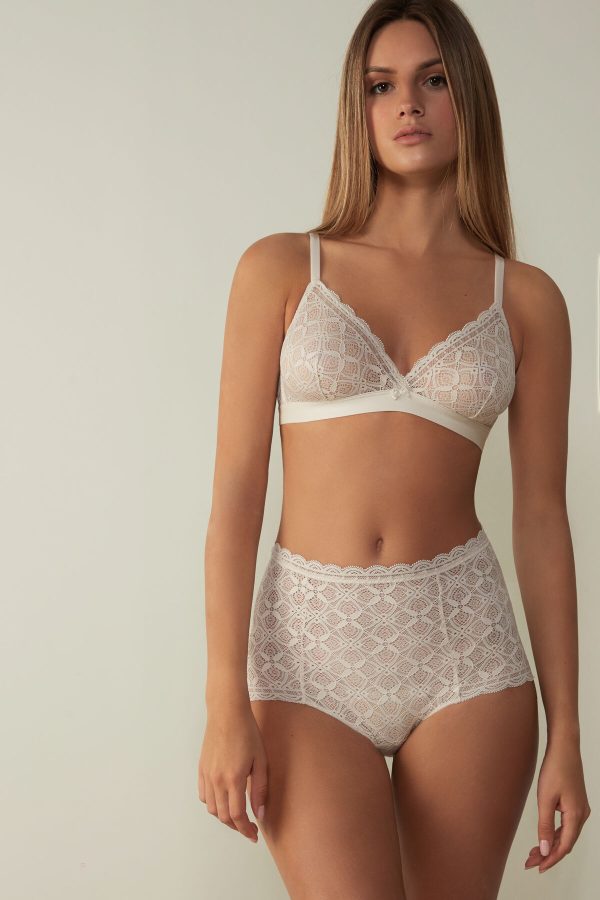 Trojuholníková Podprsenka Intimissimi Emma in Cipkovane Damske Béžové Ruzove | SK-9758KABMI